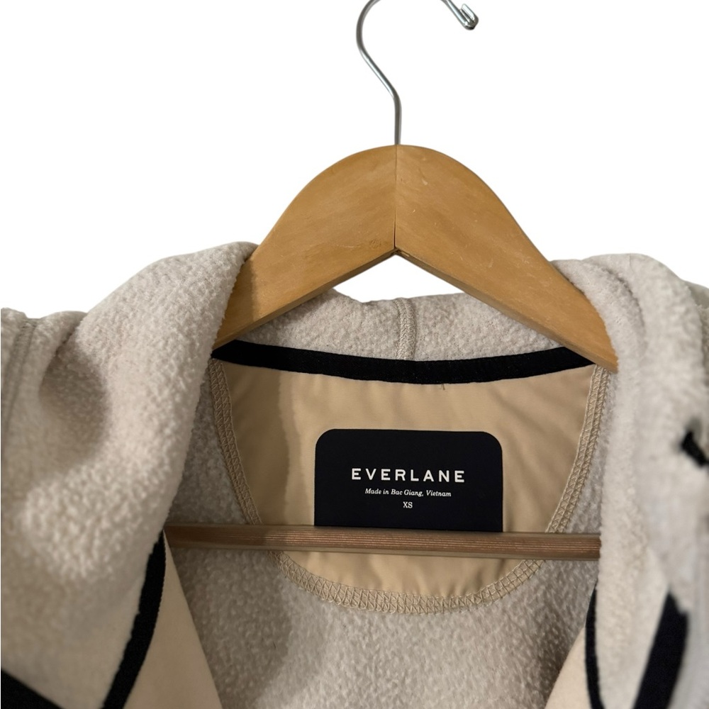 EVERLANE Renew Sherpa Half Zip Teddy Jacket Hoodie Sweatshirt Pullover - Picture 4 of 8